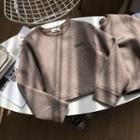 Embroidered Pullover Coffee - One Size
