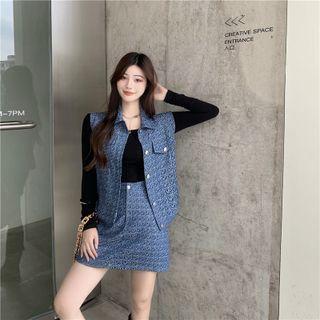 Denim Vest / Mini Skirt