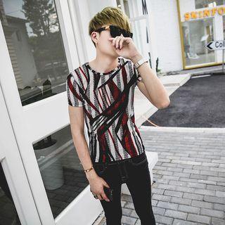 Printed Short Sleeve Knit T-shirt