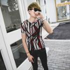 Printed Short Sleeve Knit T-shirt