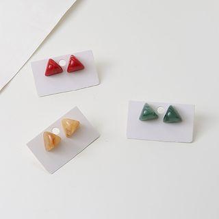 Color Triangle Stud Earring