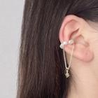 Faux Pearl Chained Ear Cuff