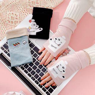 Cartoon Fingerless Gloves (various Designs)