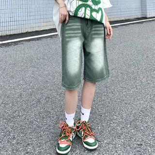 Gradient Loose Fit Denim Shorts