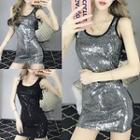 Sequined Tank Dress