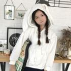 Rabbit Embroidered Rabbit Ear Hoodie