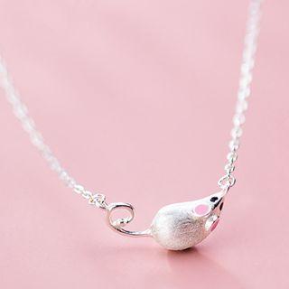 925 Sterling Silver Mouse Pendant Necklace As Shown In Figure - One Size