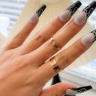 Set Of 2: Moon / Star Alloy Open Ring (various Designs)