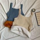 Plain Sleeveless Fleece Top