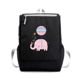 Elephant Print Lightweight Backpack