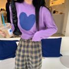 Heart Sweater Heart - Purple - One Size