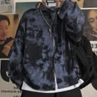 Printed Lantern-sleeve Shirt