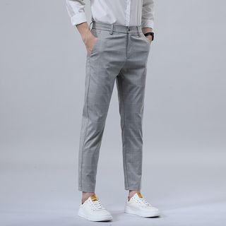 Plaid Straight Leg Dress Pants (various Designs)