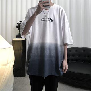 Gradient Color Short-sleeve T-shirt