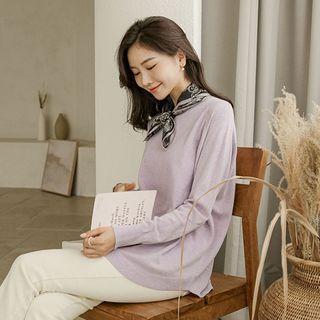 Raglan Round-hem Knit Top