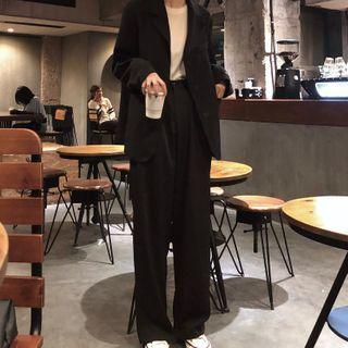 Wide-leg Dress Pants / Plain Blazer