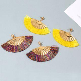Alloy Fan Fringed Dangle Earring