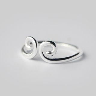 Spiral Open Ring Silver - One Size