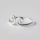 Spiral Open Ring Silver - One Size