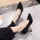 Pointy Furry High Heel Pumps