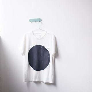 Short-sleeve Circle Print T-shirt