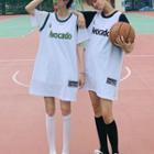 Plain Short-sleeve T-shirt / Avocado Embroidered Tank Dress