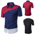 Colour Block Short-sleeve Shirt