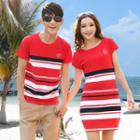 Couple Striped T-shirt / T-shirt Dress