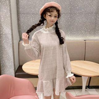Plaid Mini Pullover Dress