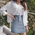 Set: Tie-front Cardigan + Camisole Top