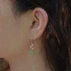 Faux Pearl Drop Earring 1 Pair - Green - One Size