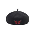 Butterfly Applique Beret Hat