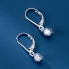 Rhinestone Sterling Silver Dangle Earring 1 Pair - S925silver - One Size