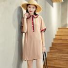 Short-sleeve Polo Chiffon Dress