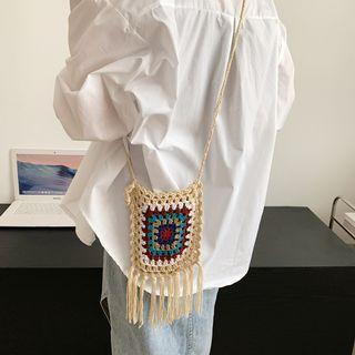 Crochet Tasselled Crossbody Bag