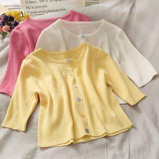 Elbow-sleeve Light Knit Top In 8 Colors