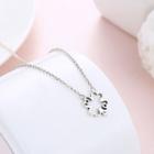 925 Sterling Silver Fashion Simple Hollow Four-leafed Clover Pendant With Necklace Silver - One Size
