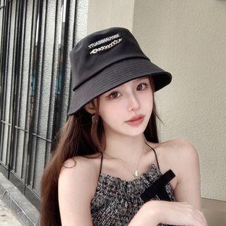 Lettering Bucket Hat 55-58cm - Black - One Size