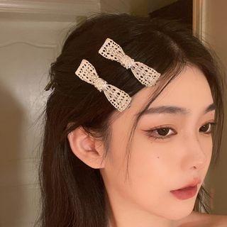 Alloy Bow Hair Clip / Set