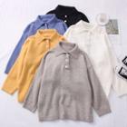Loose-fit Knit Polo Shirt In 5 Colors