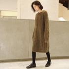 Cable-knit Dress As Shown In Figure - One Size
