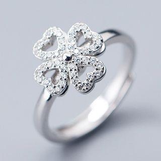 Rhinestone Clovers Ring
