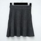 Ribbed A Line Knit Skirt