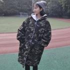 Camouflage Reversible Hooded Coat