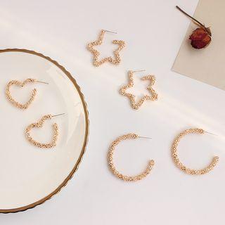 Alloy Open Hoop Earring / Star / Heart Earring