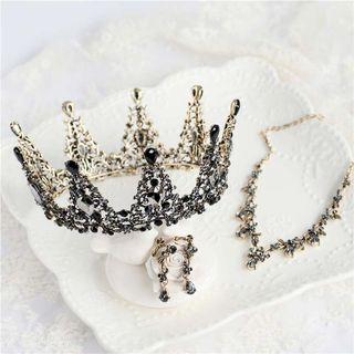 Wedding Rhinestone Tiara / Necklace / Dangle Earring