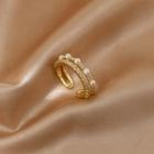 Pearl Rhinestone Ring Gold - One Size