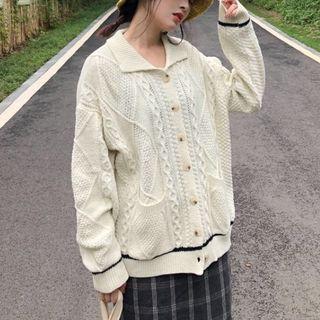 Long Sleeve Cable Knit Cardigan