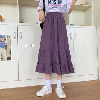 Chiffon A-line Fish Tail Cake Skirt