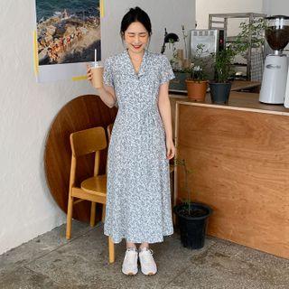 Floral Maxi Shirtdress & Sash